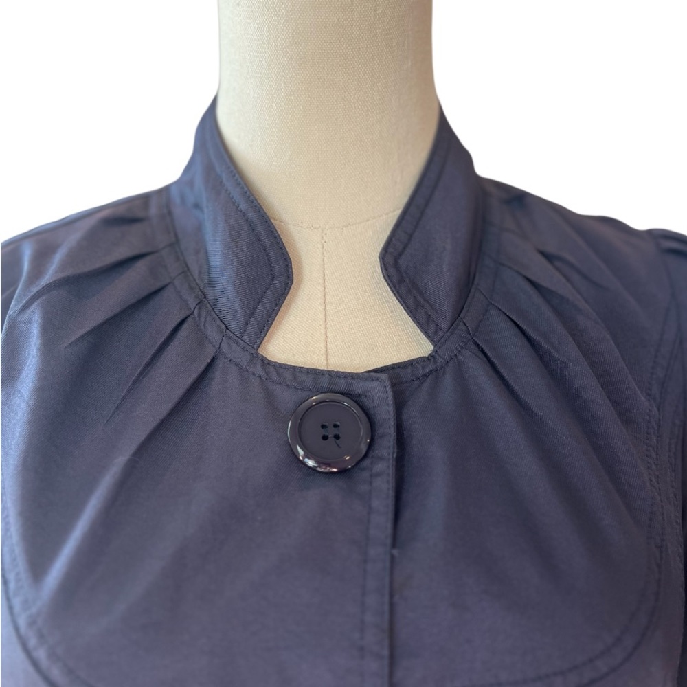AQUA Trench Coat Navy Blue, 3/4 Sleeve.